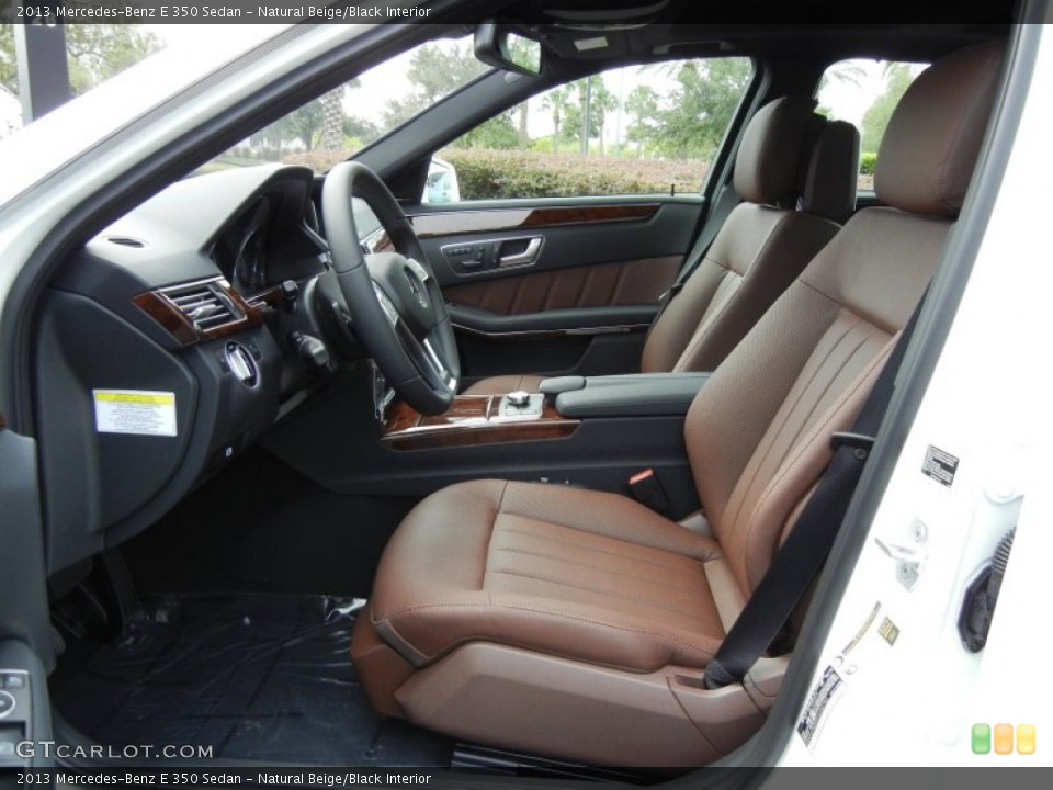Natural Beige/Black Interior Photo for the 2013 Mercedes-Benz E 350 Sedan #70226140