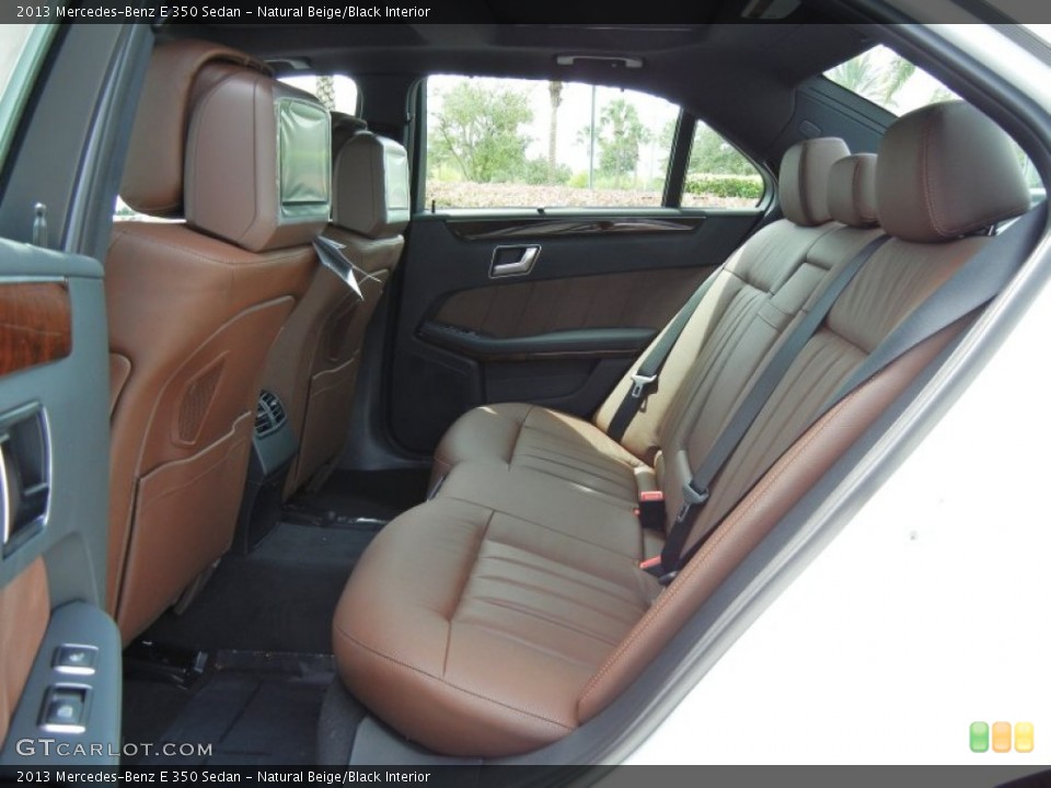 Natural Beige/Black Interior Rear Seat for the 2013 Mercedes-Benz E 350 Sedan #70226152
