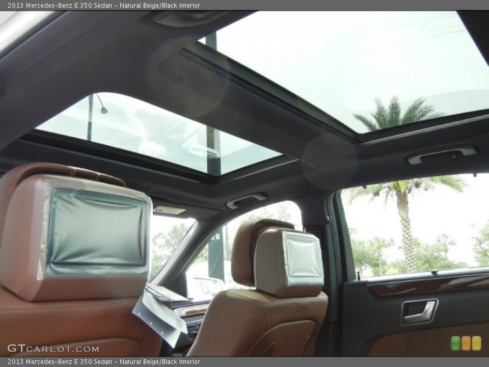 Natural Beige/Black Interior Sunroof for the 2013 Mercedes-Benz E 350 Sedan #70226161
