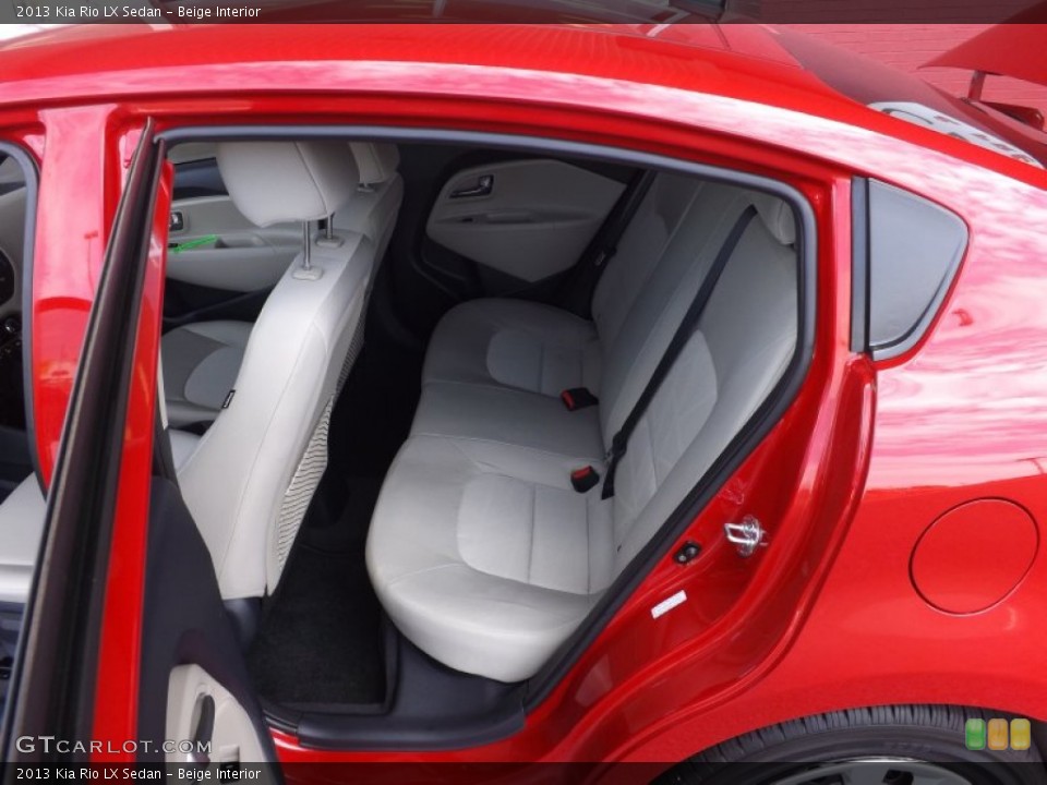 Beige Interior Rear Seat for the 2013 Kia Rio LX Sedan #70228045