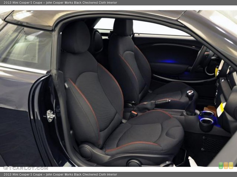 John Cooper Works Black Checkered Cloth Interior Front Seat for the 2013 Mini Cooper S Coupe #70230445