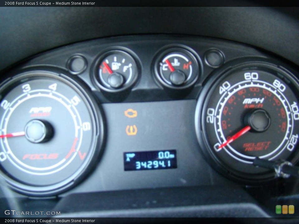 Medium Stone Interior Gauges for the 2008 Ford Focus S Coupe #70231513