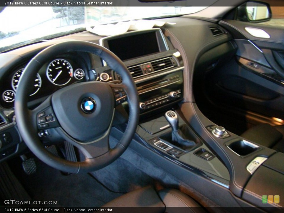 Black Nappa Leather Interior Prime Interior for the 2012 BMW 6 Series 650i Coupe #70231687