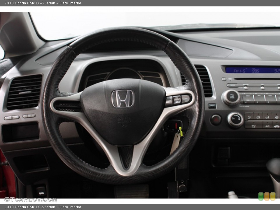Black Interior Steering Wheel for the 2010 Honda Civic LX-S Sedan #70233439