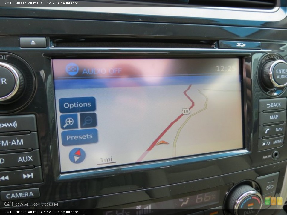Beige Interior Navigation for the 2013 Nissan Altima 3.5 SV #70234276