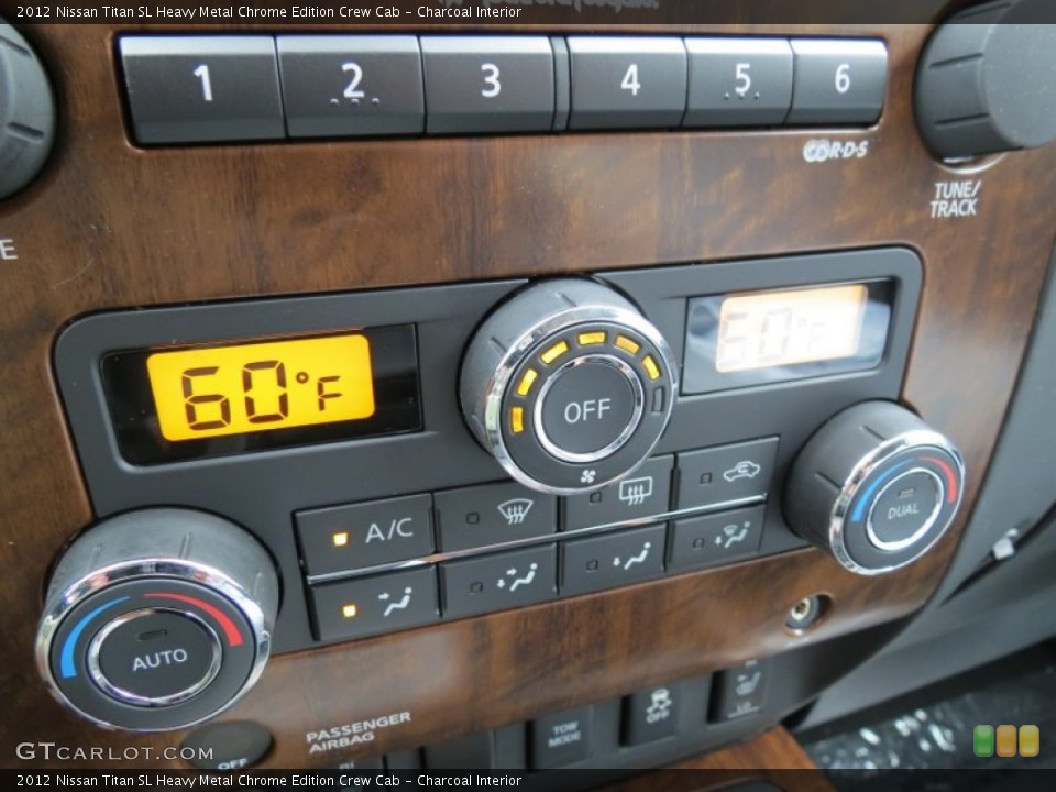 Charcoal Interior Controls for the 2012 Nissan Titan SL Heavy Metal Chrome Edition Crew Cab #70234456