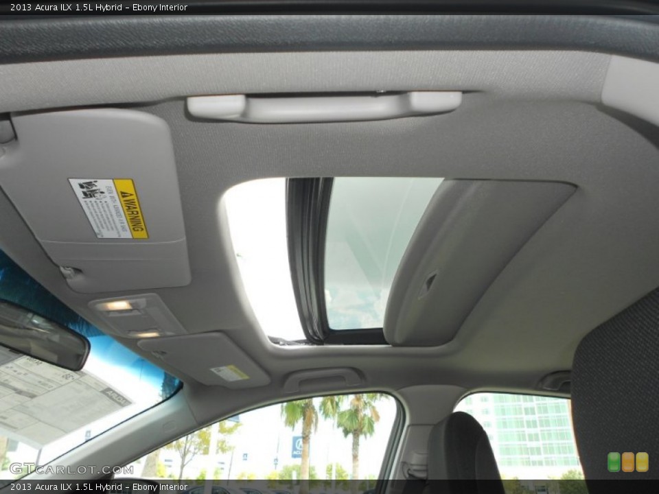 Ebony Interior Sunroof for the 2013 Acura ILX 1.5L Hybrid #70234474