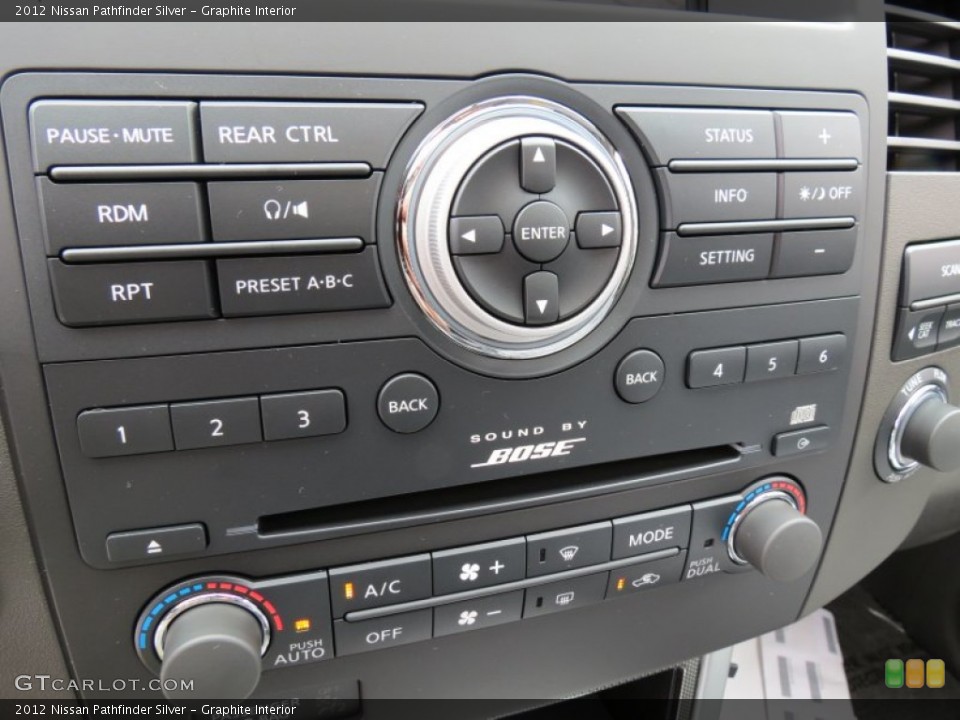 Graphite Interior Controls for the 2012 Nissan Pathfinder Silver #70235710