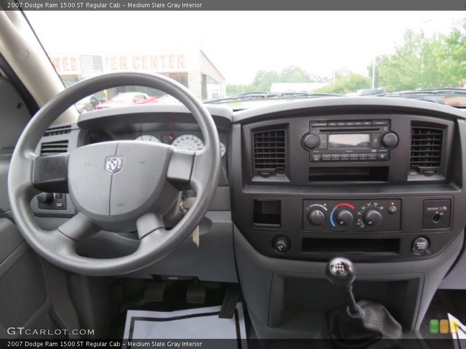 Medium Slate Gray Interior Dashboard for the 2007 Dodge Ram 1500 ST Regular Cab #70237612