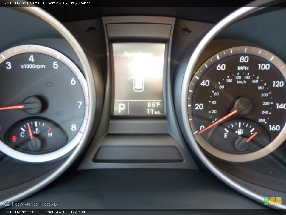 Gray Interior Gauges for the 2013 Hyundai Santa Fe Sport AWD #70237645