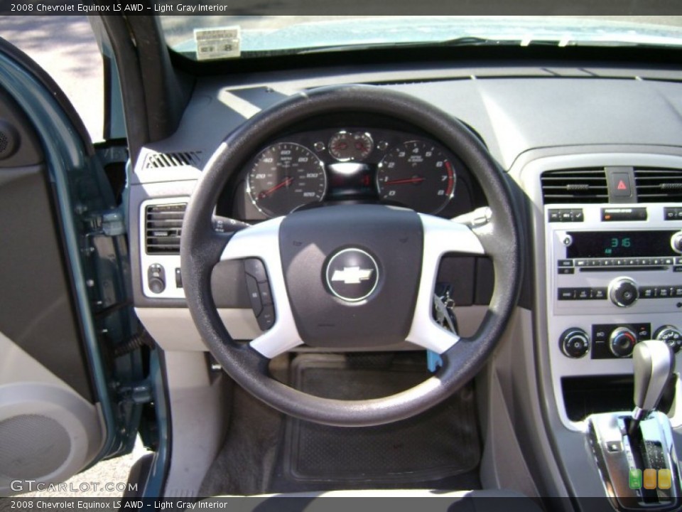 Light Gray Interior Steering Wheel for the 2008 Chevrolet Equinox LS AWD #70238873