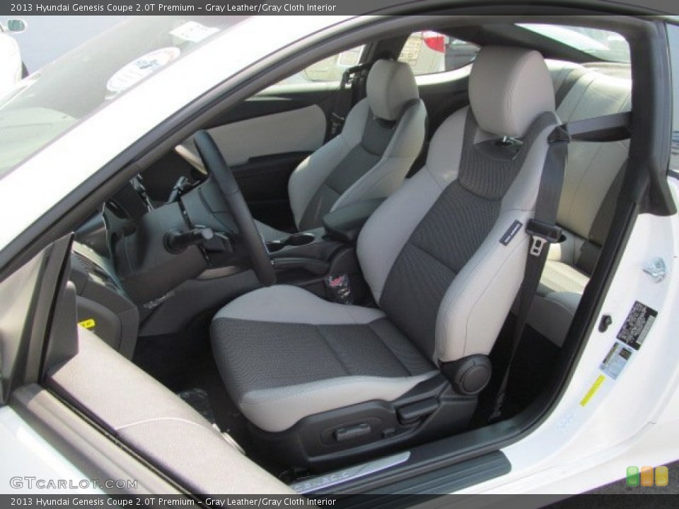 Gray Leather/Gray Cloth Interior Front Seat for the 2013 Hyundai Genesis Coupe 2.0T Premium #70244890