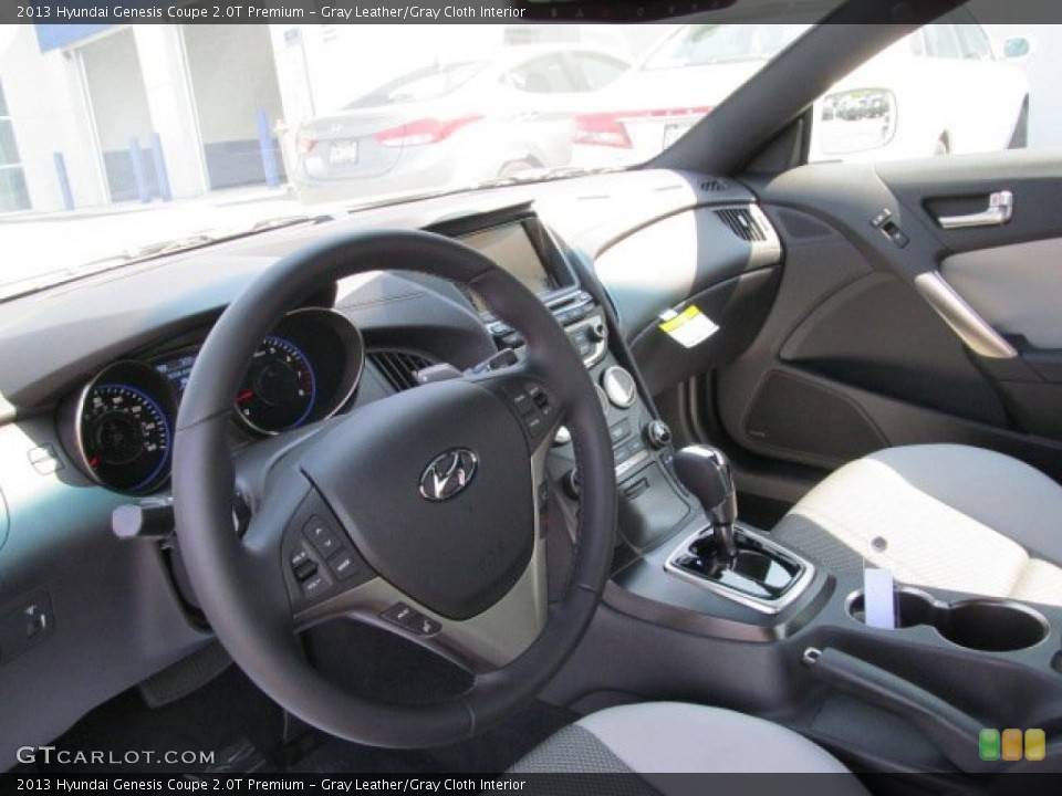 Gray Leather/Gray Cloth Interior Dashboard for the 2013 Hyundai Genesis Coupe 2.0T Premium #70244899