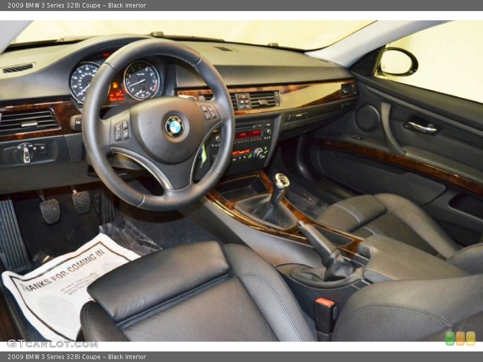 Black Interior Prime Interior for the 2009 BMW 3 Series 328i Coupe #70246444