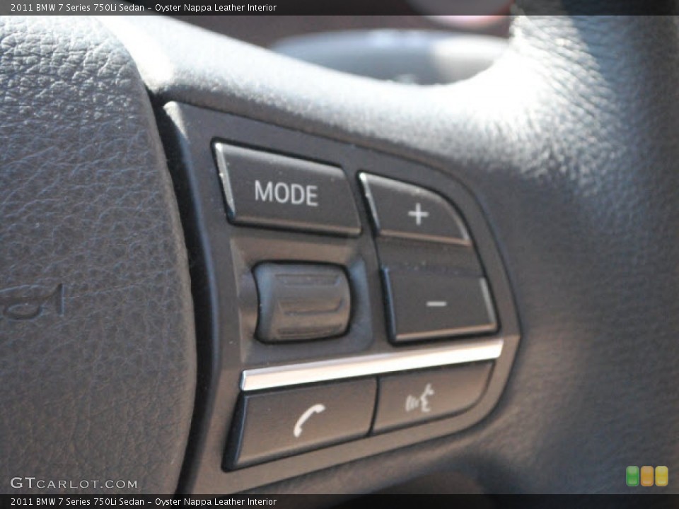 Oyster Nappa Leather Interior Controls for the 2011 BMW 7 Series 750Li Sedan #70248196