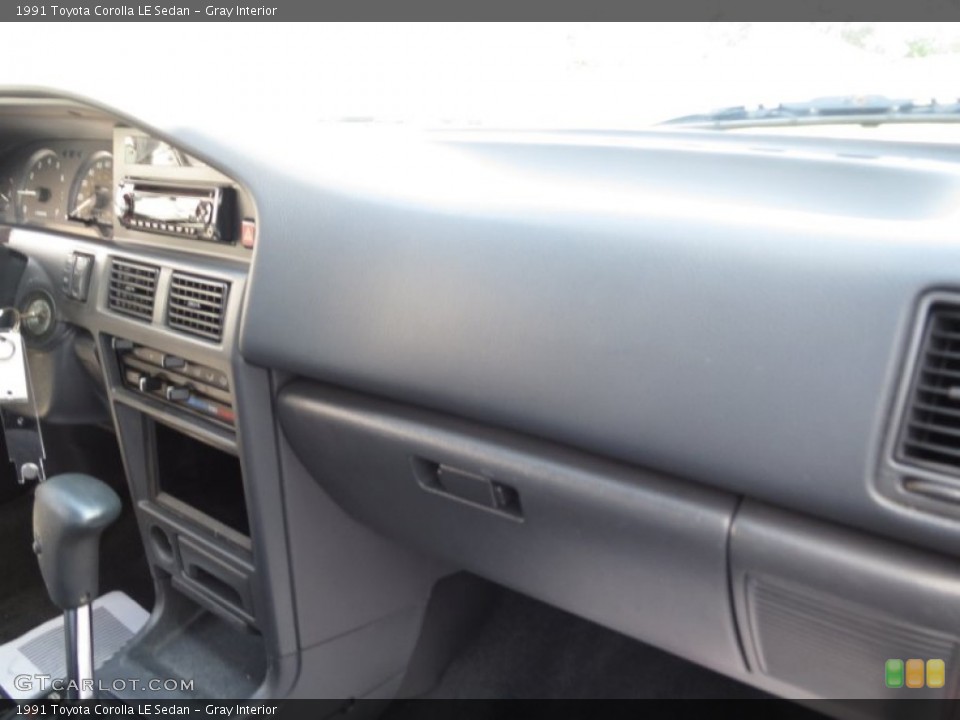 Gray Interior Dashboard for the 1991 Toyota Corolla LE Sedan #70249474