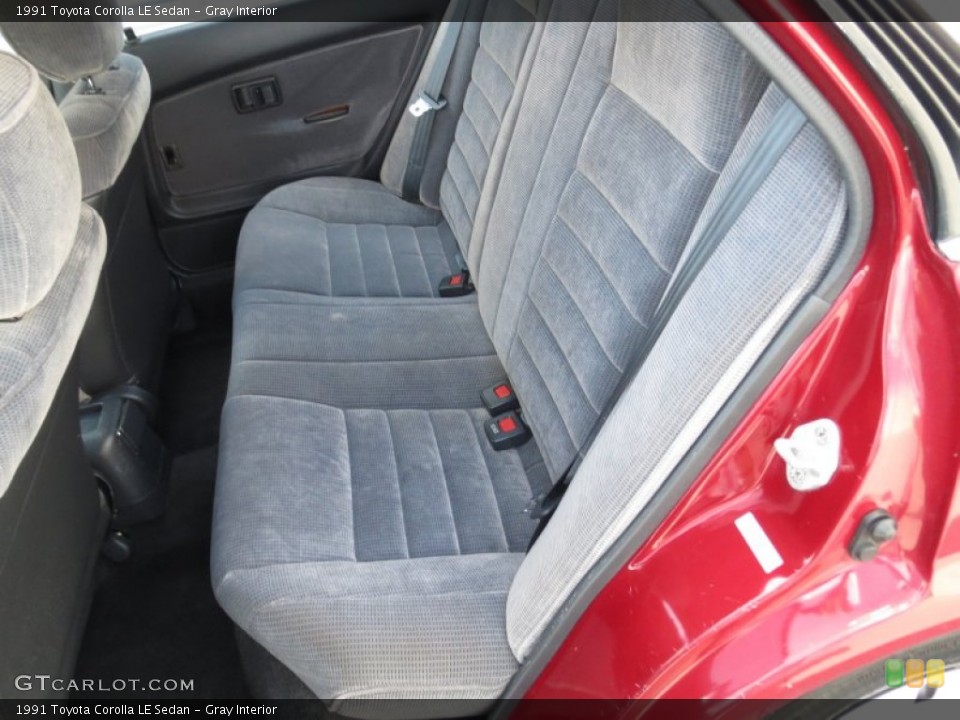 Gray Interior Rear Seat for the 1991 Toyota Corolla LE Sedan #70249504