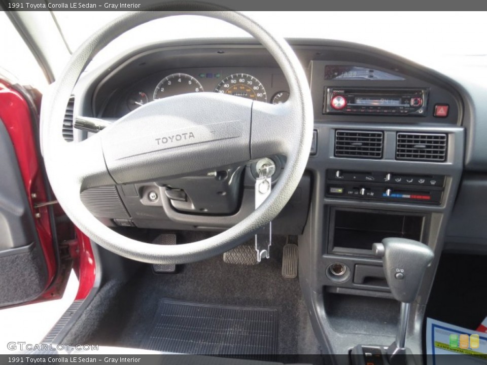 Gray Interior Dashboard for the 1991 Toyota Corolla LE Sedan #70249534