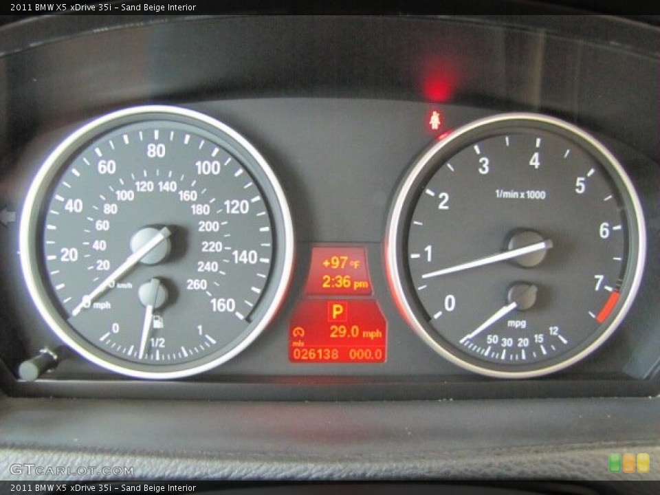 Sand Beige Interior Gauges for the 2011 BMW X5 xDrive 35i #70252282