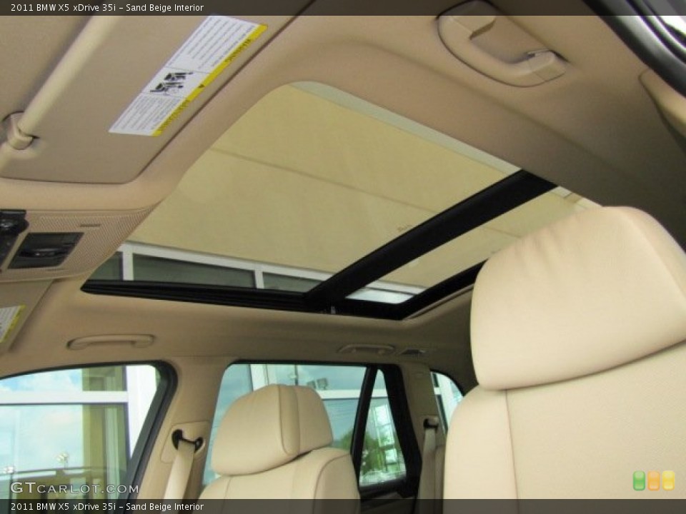 Sand Beige Interior Sunroof for the 2011 BMW X5 xDrive 35i #70252315
