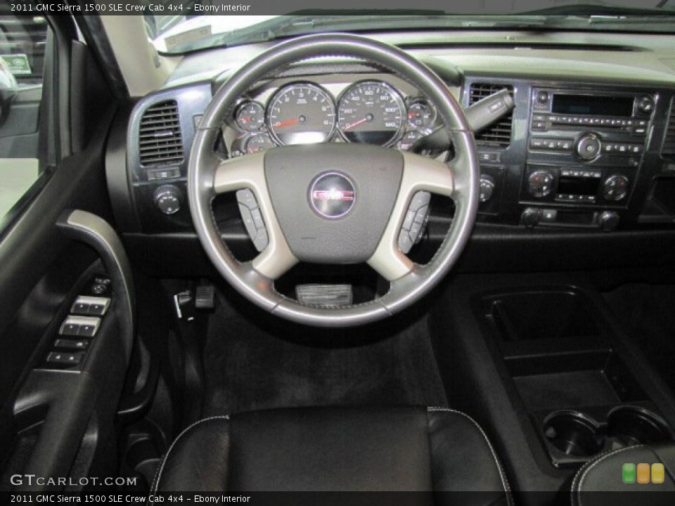 Ebony Interior Steering Wheel for the 2011 GMC Sierra 1500 SLE Crew Cab 4x4 #70252579
