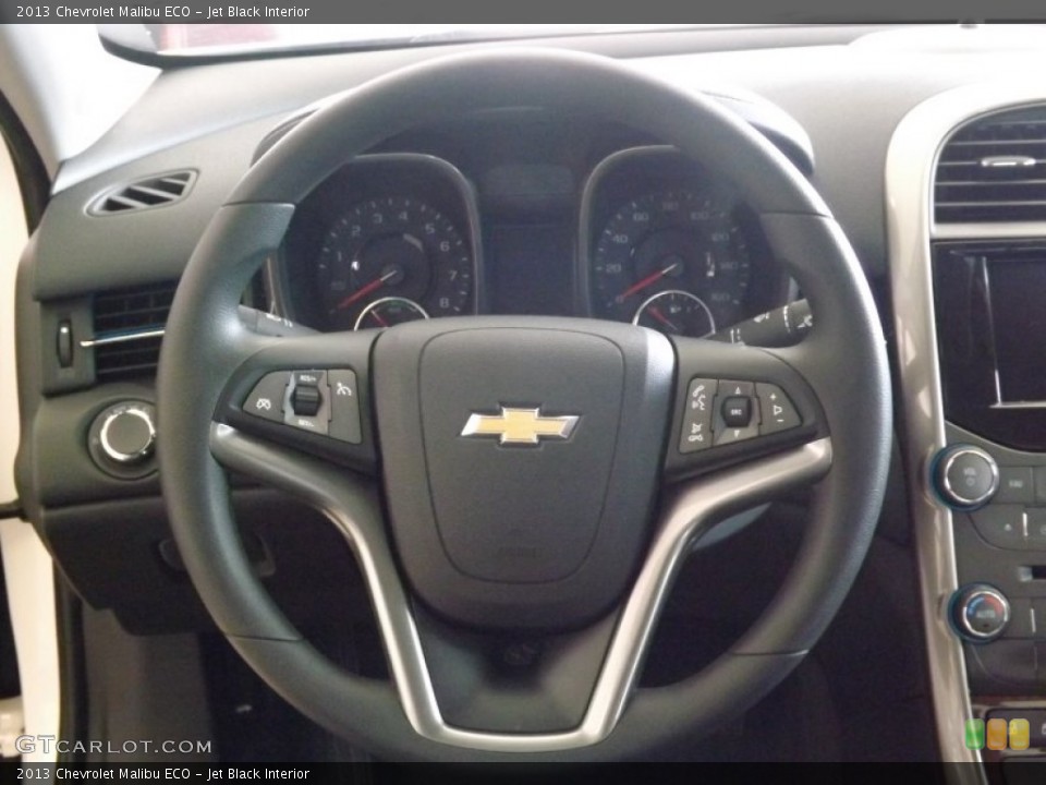 Jet Black Interior Steering Wheel for the 2013 Chevrolet Malibu ECO #70253944