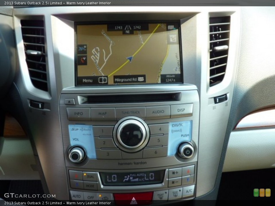 Warm Ivory Leather Interior Navigation for the 2013 Subaru Outback 2.5i Limited #70256590
