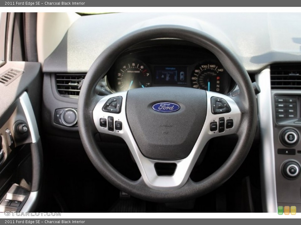 Charcoal Black Interior Steering Wheel for the 2011 Ford Edge SE #70257295