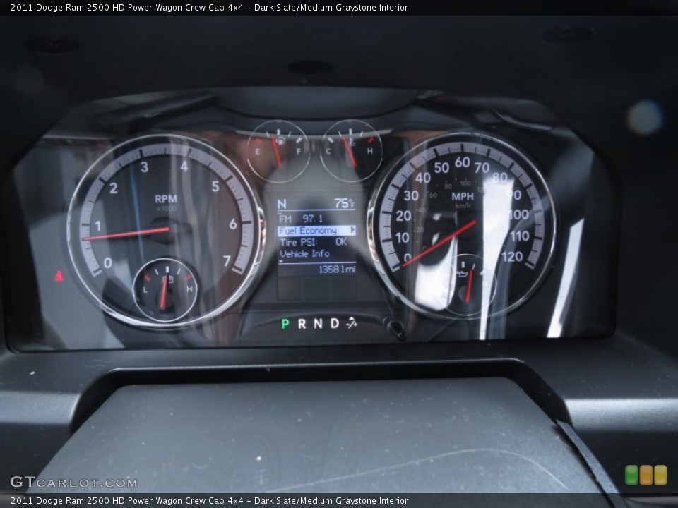 Dark Slate/Medium Graystone Interior Gauges for the 2011 Dodge Ram 2500 HD Power Wagon Crew Cab 4x4 #70258939