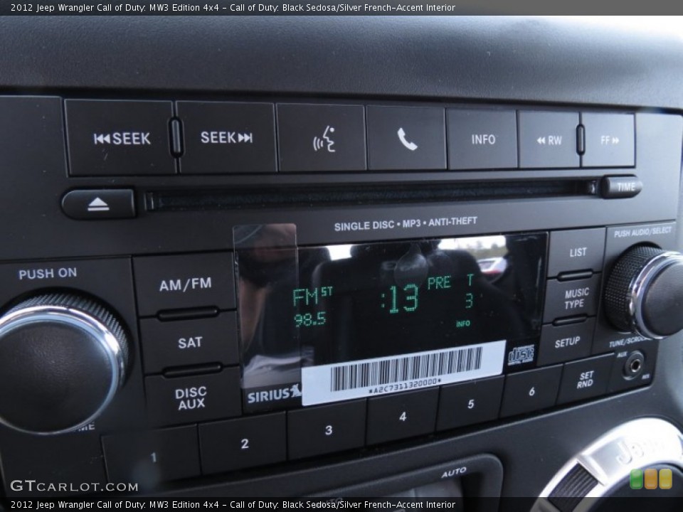 Call of Duty: Black Sedosa/Silver French-Accent Interior Audio System for the 2012 Jeep Wrangler Call of Duty: MW3 Edition 4x4 #70259488