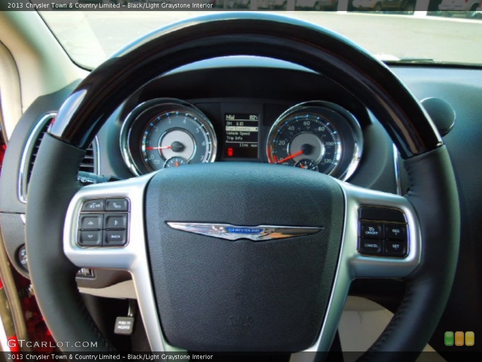 Black/Light Graystone Interior Steering Wheel for the 2013 Chrysler Town & Country Limited #70259542