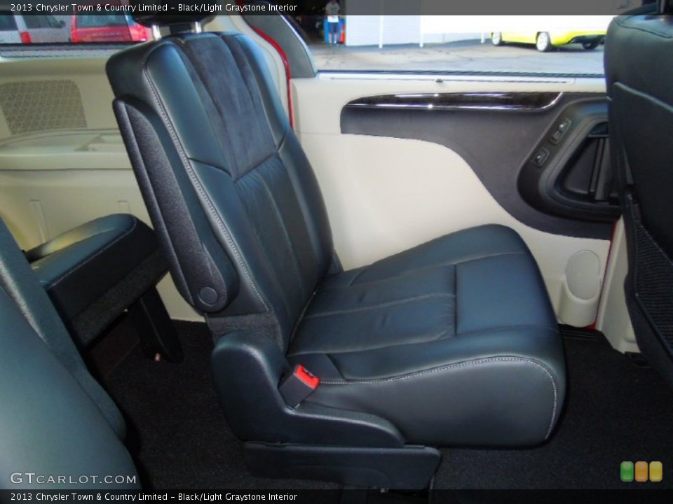 Black/Light Graystone Interior Rear Seat for the 2013 Chrysler Town & Country Limited #70259584