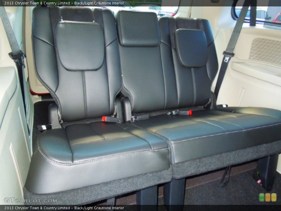 Black/Light Graystone Interior Rear Seat for the 2013 Chrysler Town & Country Limited #70259590