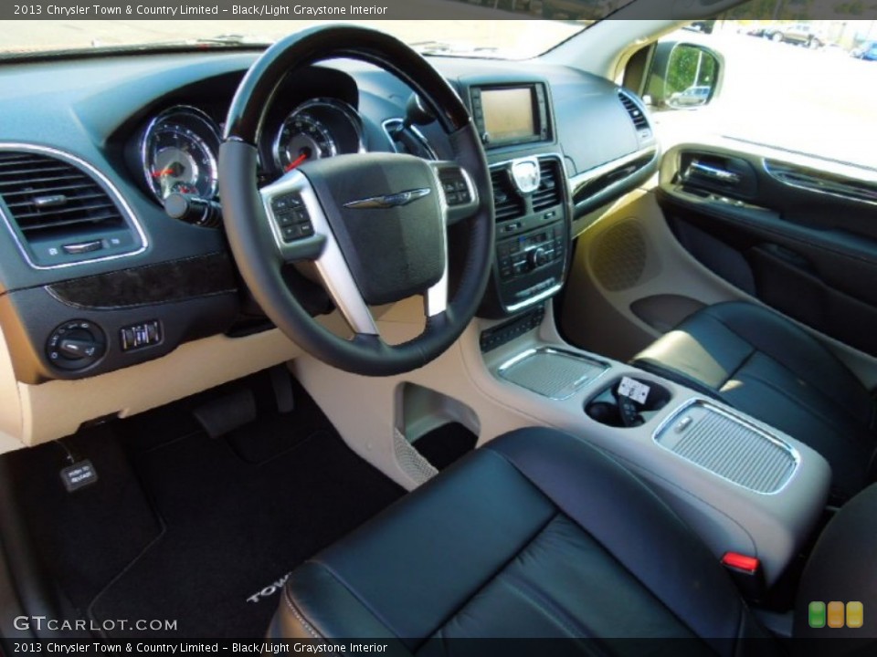 Black/Light Graystone Interior Prime Interior for the 2013 Chrysler Town & Country Limited #70259624