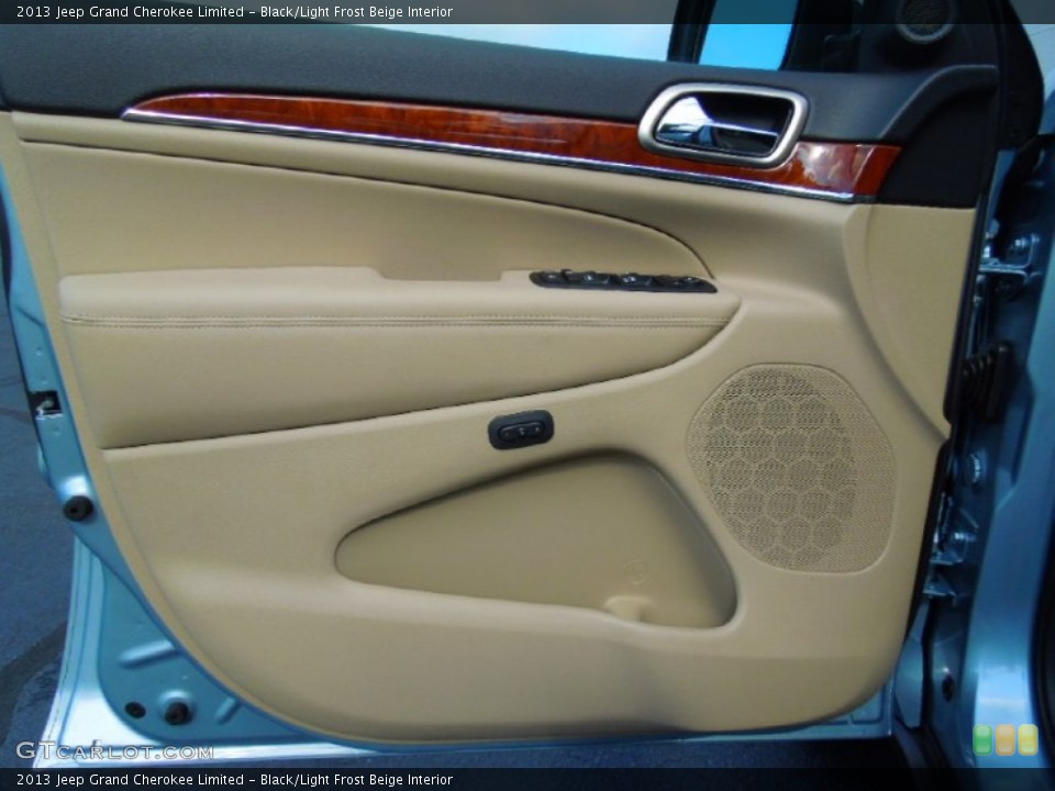 Black/Light Frost Beige Interior Door Panel for the 2013 Jeep Grand Cherokee Limited #70259854