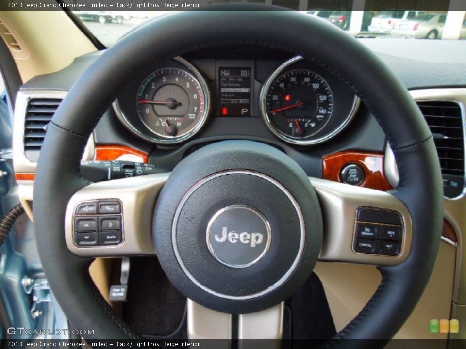 Black/Light Frost Beige Interior Steering Wheel for the 2013 Jeep Grand Cherokee Limited #70259887