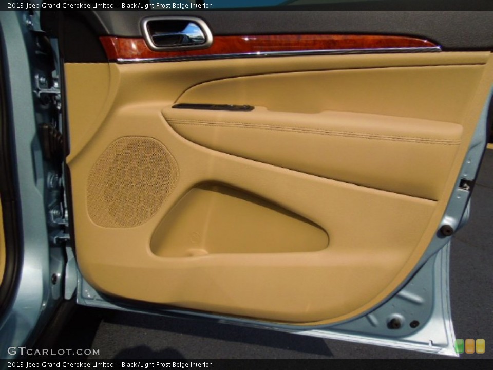 Black/Light Frost Beige Interior Door Panel for the 2013 Jeep Grand Cherokee Limited #70259950