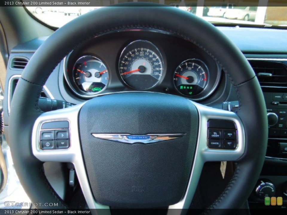 Black Interior Steering Wheel for the 2013 Chrysler 200 Limited Sedan #70260376