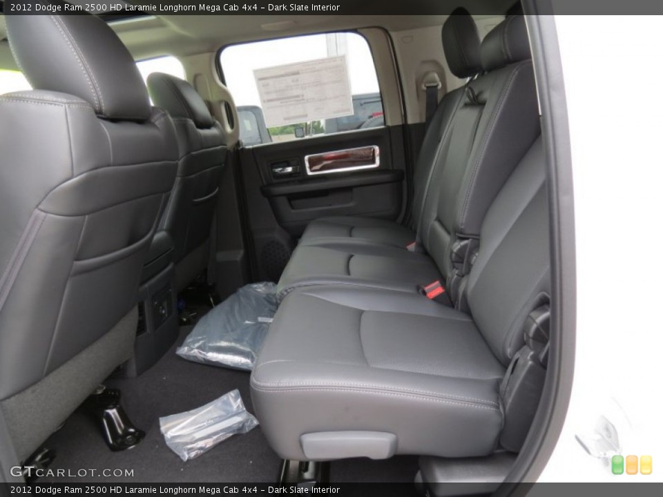 Dark Slate Interior Rear Seat for the 2012 Dodge Ram 2500 HD Laramie Longhorn Mega Cab 4x4 #70260664
