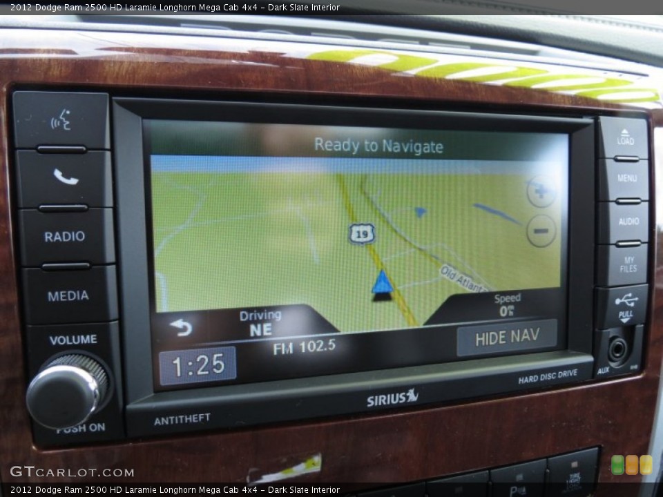 Dark Slate Interior Navigation for the 2012 Dodge Ram 2500 HD Laramie Longhorn Mega Cab 4x4 #70260703