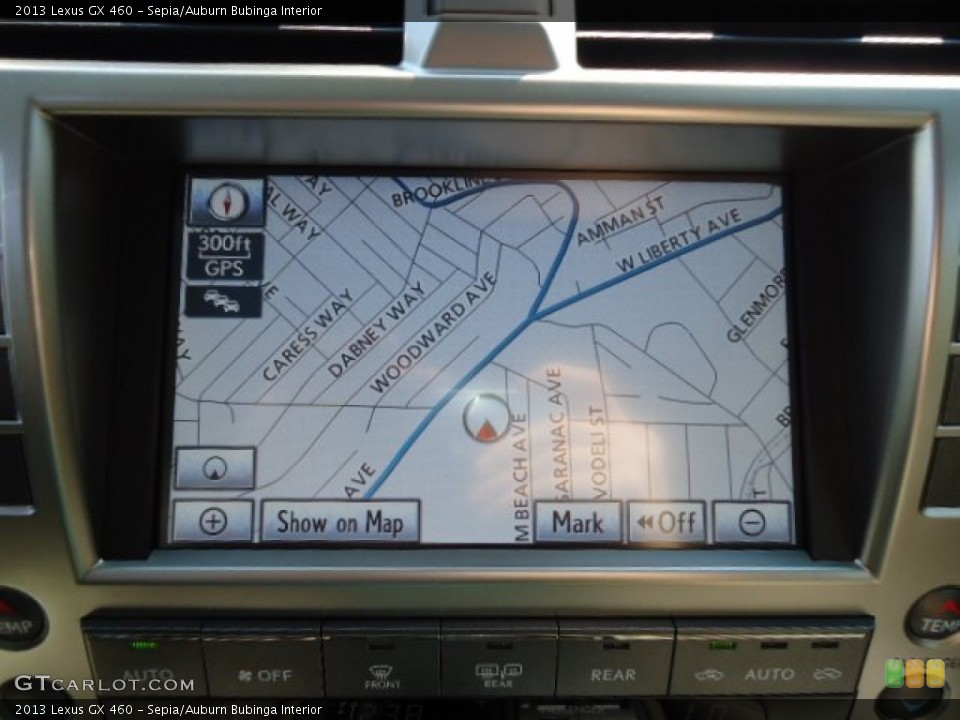 Sepia/Auburn Bubinga Interior Navigation for the 2013 Lexus GX 460 #70261645