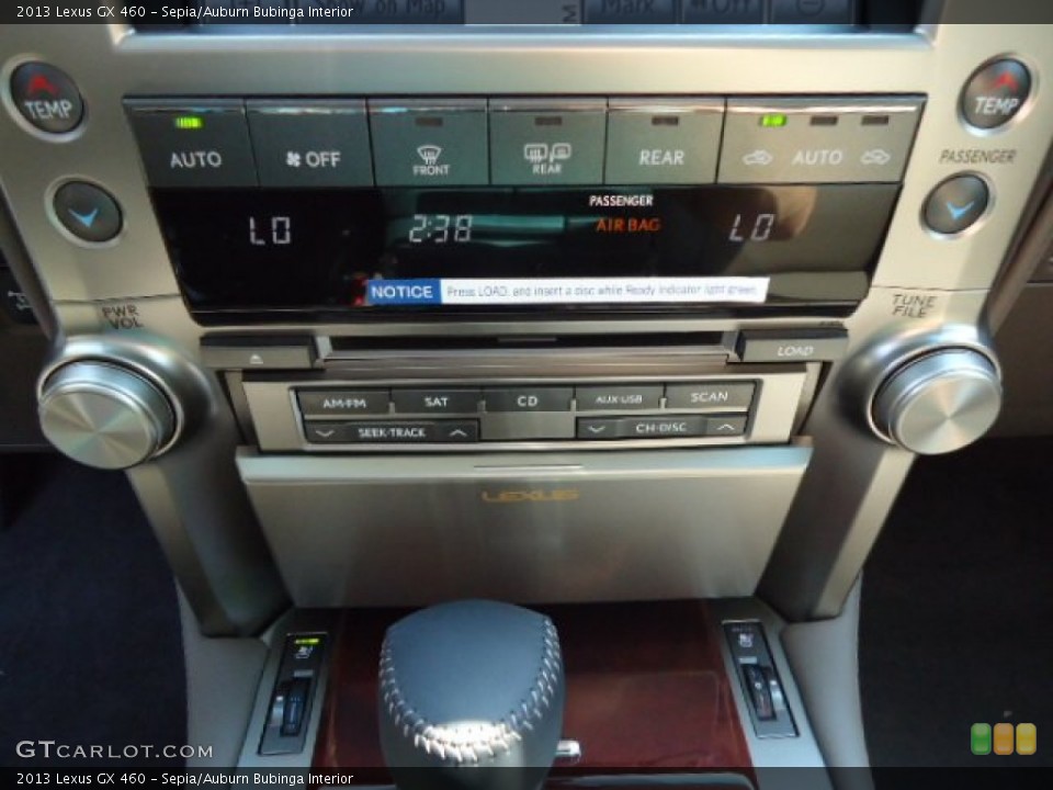 Sepia/Auburn Bubinga Interior Controls for the 2013 Lexus GX 460 #70261657