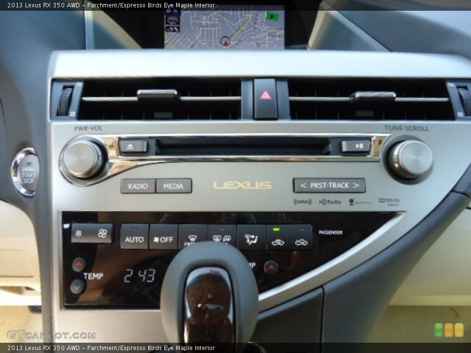 Parchment/Espresso Birds Eye Maple Interior Controls for the 2013 Lexus RX 350 AWD #70261777