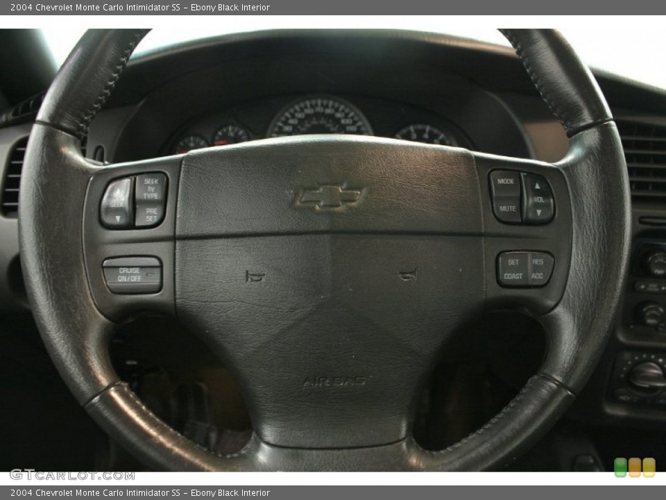 Ebony Black Interior Steering Wheel for the 2004 Chevrolet Monte Carlo Intimidator SS #70262185