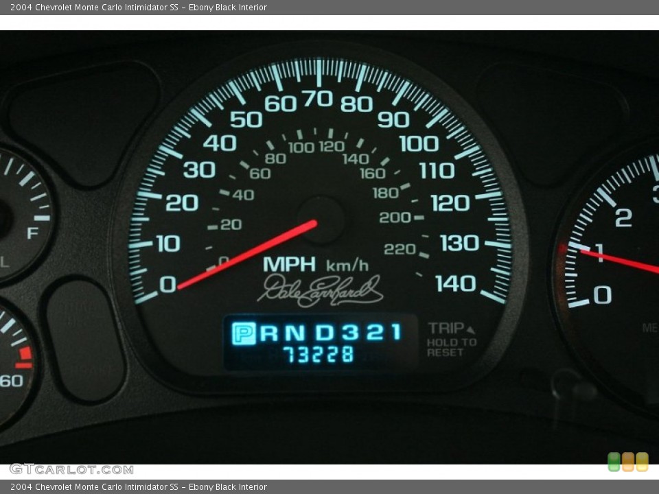 Ebony Black Interior Gauges for the 2004 Chevrolet Monte Carlo Intimidator SS #70262197