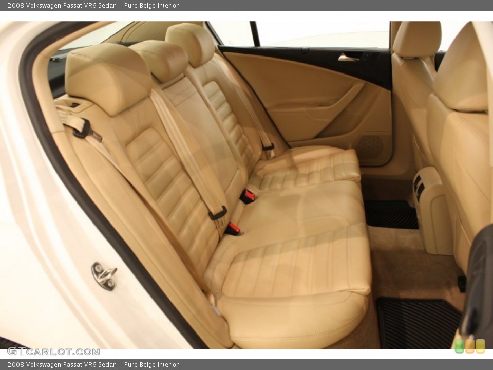 Pure Beige Interior Rear Seat for the 2008 Volkswagen Passat VR6 Sedan #70264042