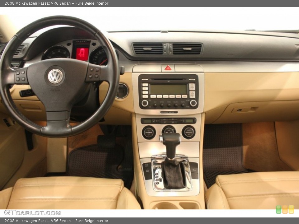 Pure Beige Interior Dashboard for the 2008 Volkswagen Passat VR6 Sedan #70264057