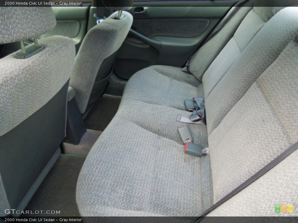 Gray Interior Rear Seat for the 2000 Honda Civic LX Sedan #70267276
