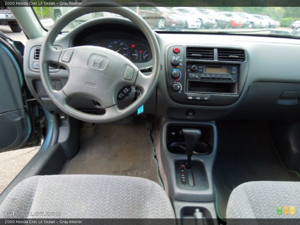 Gray Interior Dashboard for the 2000 Honda Civic LX Sedan #70267285