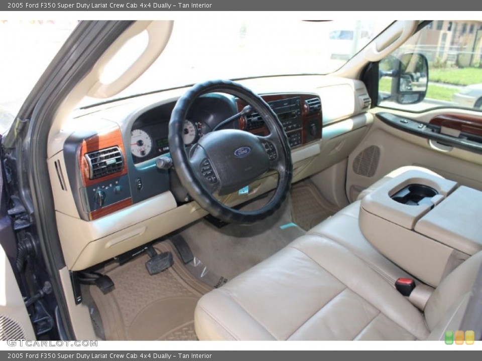 Tan Interior Prime Interior for the 2005 Ford F350 Super Duty Lariat Crew Cab 4x4 Dually #70267591